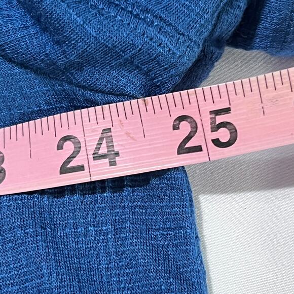 Max Studio 2X Cobalt Lace Yoke Peasant Top NWT Boho Short Sleeve Blouse Tunic - Picture 6 of 8